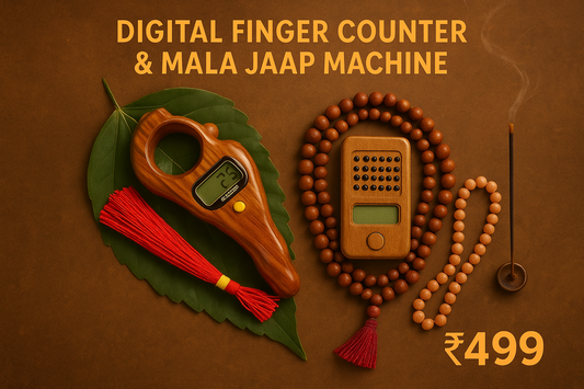 Mantra Jaap Digital Counting Machine Finger Unique Design Prayer God Name Hand Finger Manual 5-Digit Tally Counter Device Tasbeeh Misbaha Naam Jap Counter