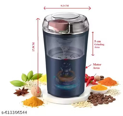 Portable Electric Spice Grinder 200W – Stainless Steel Mini Masala & Coffee Bean Grinder, Push Button Control, Multipurpose, Portable Kitchen Tool